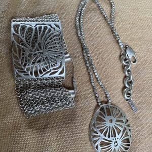 pure silver necklace and Bracelet